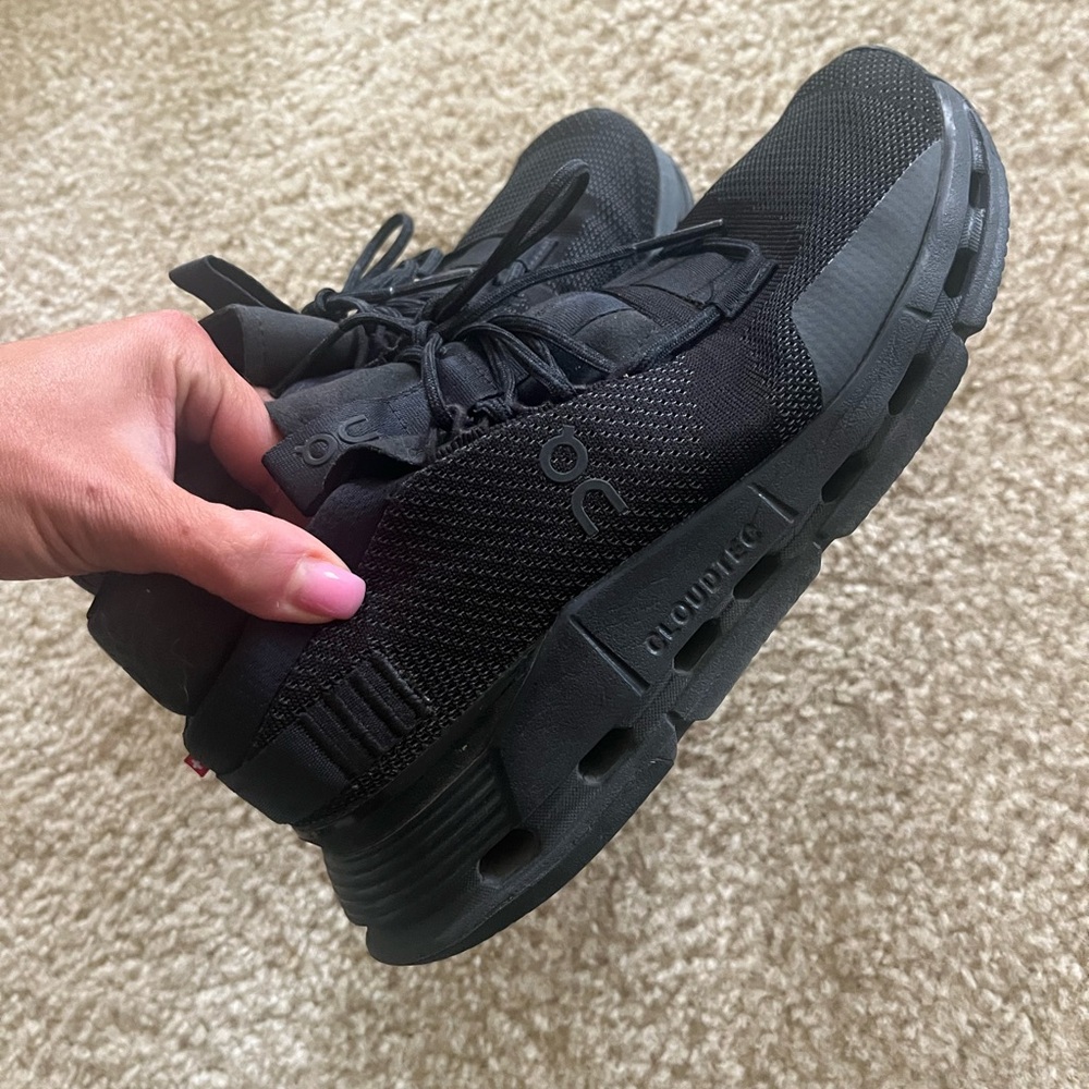 On Running Jet Black Athletic Shoes